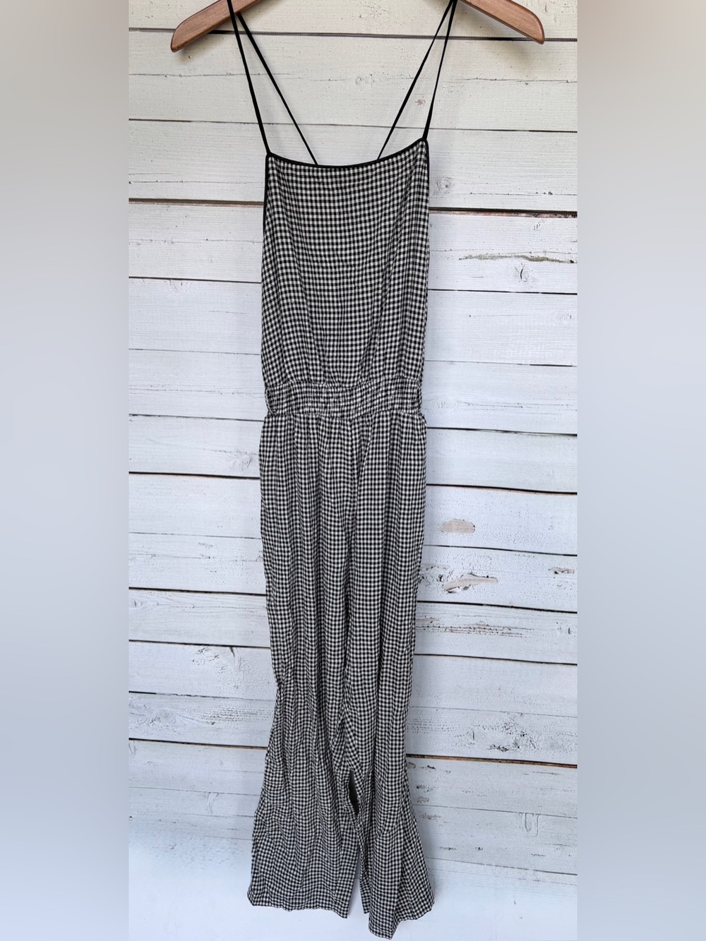 Dress Forum Nations Gingham Crossback Jumpsuit Size Large